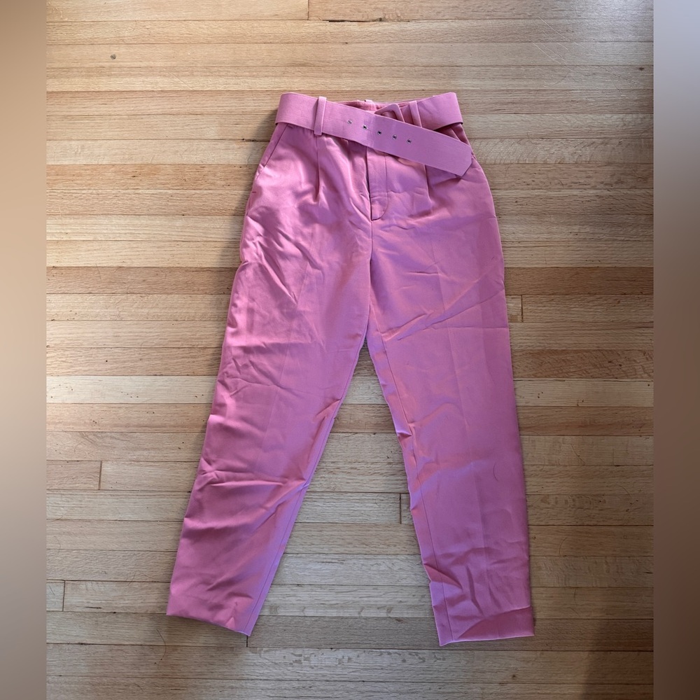 Zara Pink Belted Pants